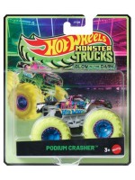 Метална количка Hot Wheels Monster Trucks Glow in the Dark - Podium Crasher, 1:64