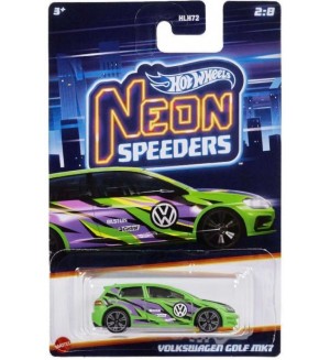 Метална количка Hot Wheels Neon Speeders - Асортимент, 1:64