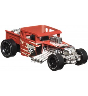 Метална количка Hot Wheels Pull-Back Speeders - Bone Shaker, 1:43  