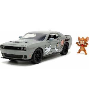 Метална количка Jada Toys - Dodge Challenger Hellcat, 1:24, Tom & Jerry