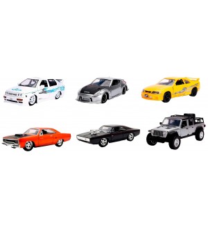 Метална количка Jada Toys Fast & Furious - Асортимент, мащаб 1:32 Метална количка Jada Toys Fast & Furious - Асортимент, мащаб 1:32