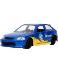 Метална количка Jada Toys Sonic - 1997 Honda Civic Type-R, 1:32