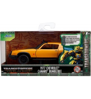 Метална количка Jada Toys - Transformers, 1977 Chevrolet Camaro T7 Bumblebee, 1:32
