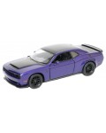 Метална количка Kinsmart - 2023 Dodge Challenger SRT Demon 170, 1:40, лилав