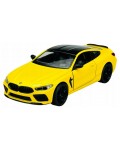Метална количка Kinsmart - BMW Competition Coupe, 1:34, жълта