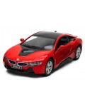 Метална количка Kinsmart - BMW I8, 1:34, червена