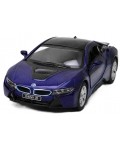 Метална количка Kinsmart - BMW I8, 1:34, лилава
