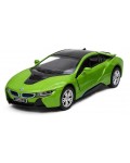 Метална количка Kinsmart - BMW I8, 1:34, зелена