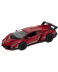Метална количка Kinsmart - Lamborghini Veneno, 1:36, бордо