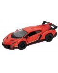 Метална количка Kinsmart - Lamborghini Veneno, 1:36, червена