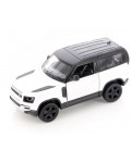 Метална количка Kinsmart - Land Rover Defender 90, 1:36,  бяла