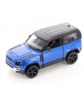 Метална количка Kinsmart - Land Rover Defender 90, 1:36, синя