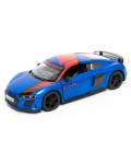 Метална количка Kinsmart Livery Edition - 2020 Audi R8 Coupe, 1:36, синя