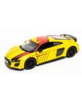 Метална количка Kinsmart Livery Edition - 2020 Audi R8 Coupe, 1:36, жълта