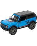 Метална количка Kinsmart Livery Edition - 2022 Ford Bronco, 1:34, синя