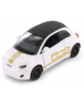 Метална количка Kinsmart Livery Edition - Fiat 500e, 1:28, бяла