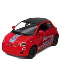 Метална количка Kinsmart Livery Edition - Fiat 500e, 1:28, червена