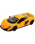 Метална количка Kinsmart - McLaren 675LT, 1:36, оранжева