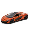 Метална количка Kinsmart - McLaren P1, 1:36, оранжева
