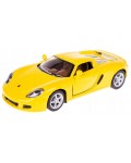 Метална количка Kinsmart - Porsche Carrera GT, 1:36, жълта