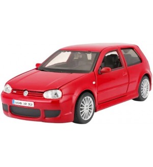 Метална количка Maisto Special Edition - Volkswagen Golf R32, 1:24, червена