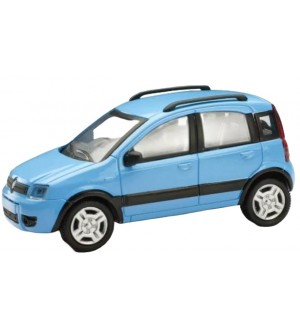 Метална количка Newray - Fiat Panda 4X4, синя, 1:43