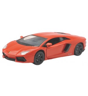 Метален автомобил Newray - Lamborghini Aventador, оранжев, 1:24