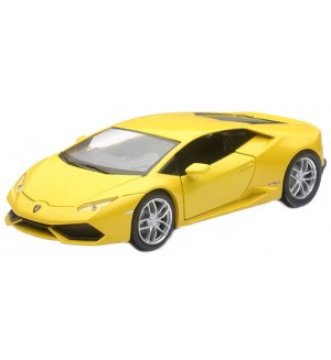 Метален автомобил Newray - Lamborghini Huracan, жълт, 1:24