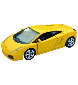 Метална количка Newray - Lamborghini Huracan, жълта, 1:32