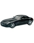 Метален автомобил Newray - Mercedes Benz SLS Coupe AMG, черен, 1:24