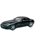 Метален автомобил Newray - Mercedes Benz SLS Coupe AMG, черен, 1:24