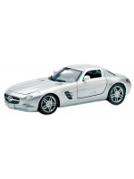 Метален автомобил Newray - Mercedes Benz SLS Coupe AMG, сребрист, 1:24