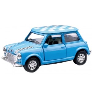 Метална количка Newray - Mini Cooper 1959, светлосиня, 1:32