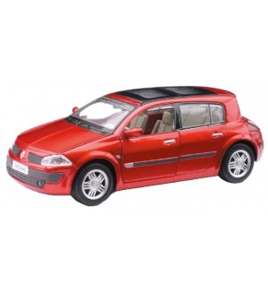 Метална количка Newray - Renault Megane, червена, 1:32