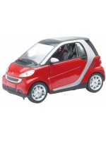 Метална количка Newray - Smart Fortwo, 1:24, червена