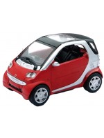 Метална количка Newray - Smart Fortwo 3 ASS, червена, 1:43