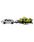 Метална количка Siku Super - Порше Кайен с ремарке и Порше GT, 1:55