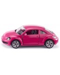 Метална количка Siku - Vw The Beetle Pink, със стикери на цветя