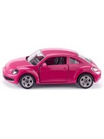 Метална количка Siku - Vw The Beetle Pink, със стикери на цветя