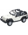 Метална количка Welly - 2007 Jeep Wrangler Rubicon, бяла, 1:24