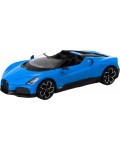 Метална количка Welly - Bugatti W16 Mistral, синя, 1:24