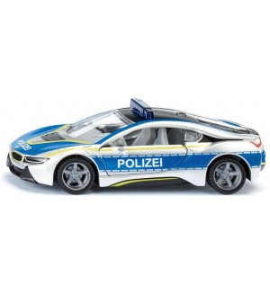 Метална полицейска количка Siku - BMW I8, с отварящи се нагоре врати, 1:50