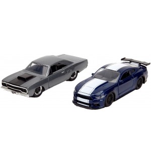 Метални колички Jada Toys Fast & Furious Legacy - Ford Mustang GT350/Plymouth Road Runner, 1:32