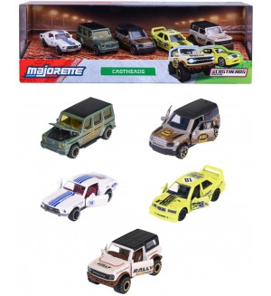 Метални колички Majorette - Castheads, 5 броя, 1:64 Метални колички Majorette - Castheads, 5 броя, 1:64