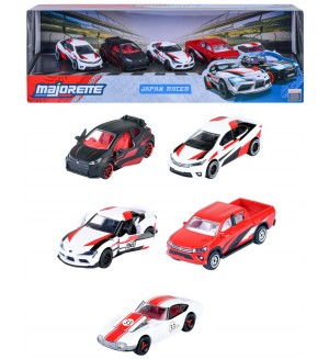 Метални колички Majorette - Japan Racer, 5 броя, 1:64