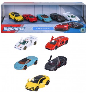 Метални колички Majorette - Lamborghini, 5 броя, 1:64