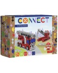 Мини конструктор 2 в 1 Trefl Connect - Пожарна кола/Верижен багер, 241 части