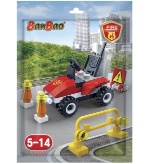 Мини конструктор BanBao - Пожарникарско бъги, 33 части