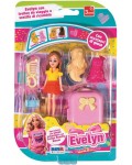 Мини кукла RS Toys Evelyn Beauty Bloom - С розов куфар и аксесоари