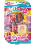 Мини кукла RS Toys Evelyn Beauty Bloom - С жълт куфар и аксесоари